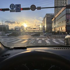 도로가 길게 길어요